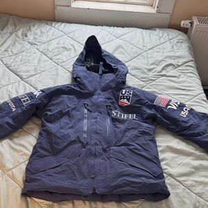 2024 Kappa Navy Blue US Ski Jacket with Hood